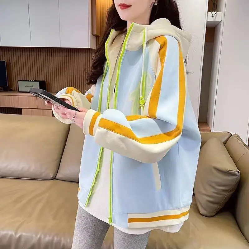 

Women's Winter Coat Hong Kong Style Winter Fleece Lined Thick Baseball Jacket Plush Coat Cotton Jacket Women Student