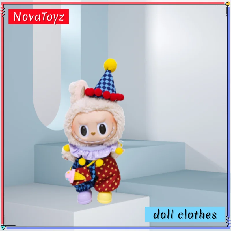 

Suitable For Labubu Children Clothing Circus Clown Set Brand New Inventory Labubu Clothing First Second And Third Generations