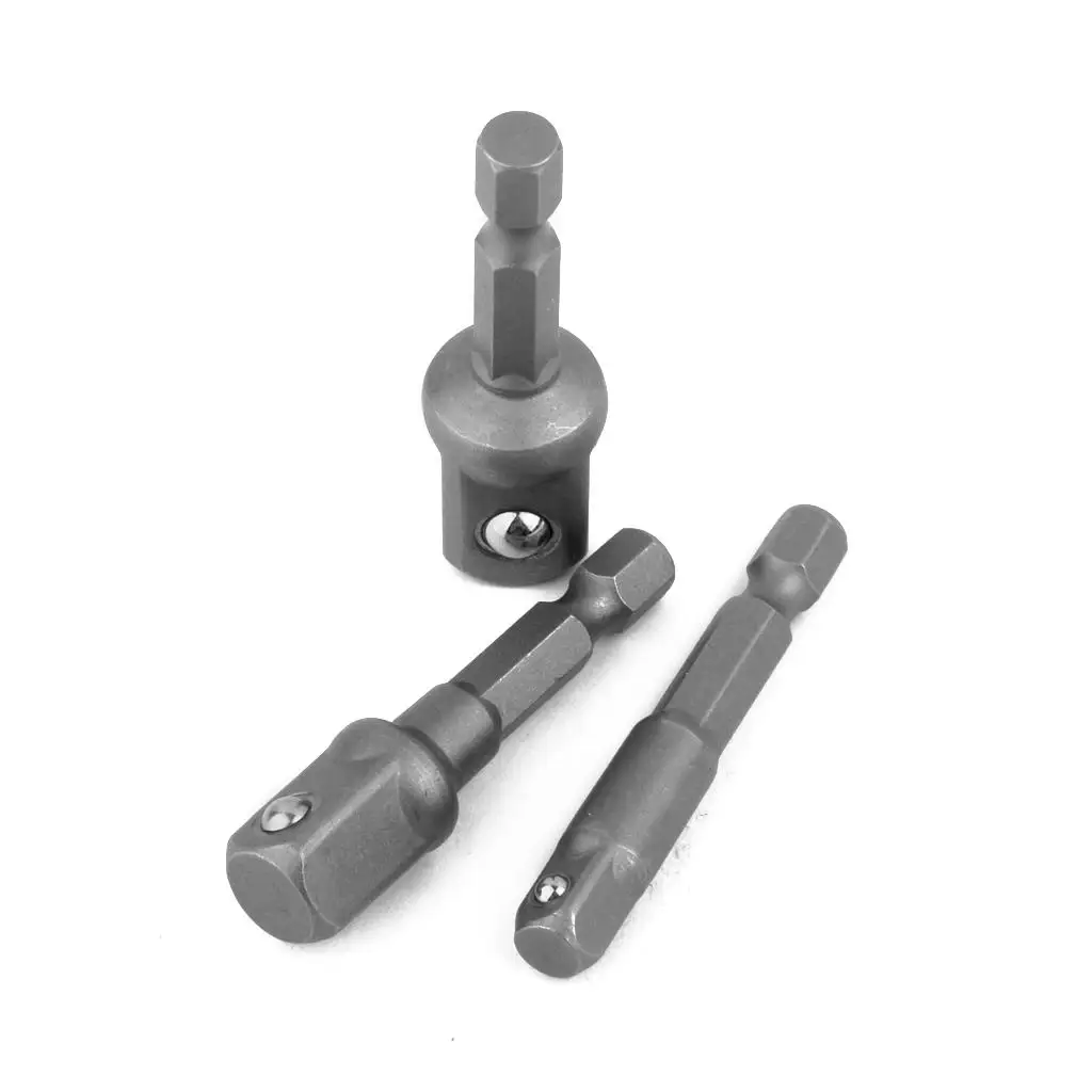 Power Drill Adapter 1 4 Hex Shank Socket Bit Converter Impact Ready Metal for Screwdriver Sockets Use