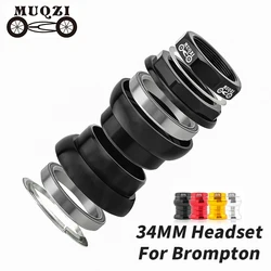 MUQZI 34mm Headset For Brompton Folding Bike Ultralight Thread Headset 1 1/8