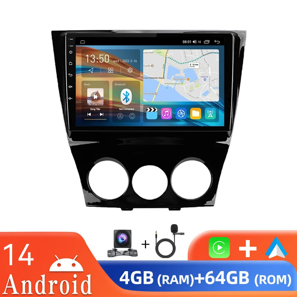 

Android 14 radio For Mazda RX-8 RX 8 RX8 SE 2003 -2008 2009 2010 2011 Car Multiemdia Player Radio 4G+WIFI Carplay GPS Navigation