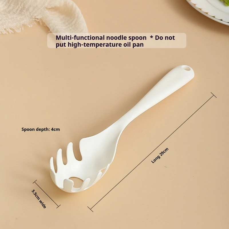 Multifunctional Kitchen Noodle Ladle with Extended Handle and Pasta Strainer Spoon