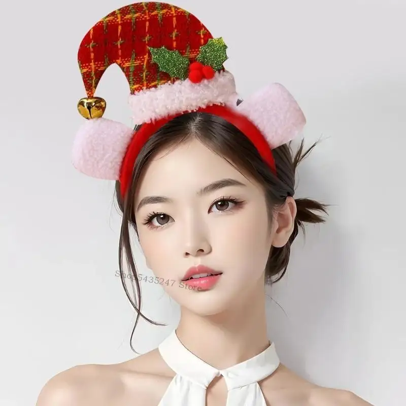 Świąteczny kapelusz wakacyjny akcesoria na głowę dorosłe dzieci pluszowe nakrycia głowy H7EF