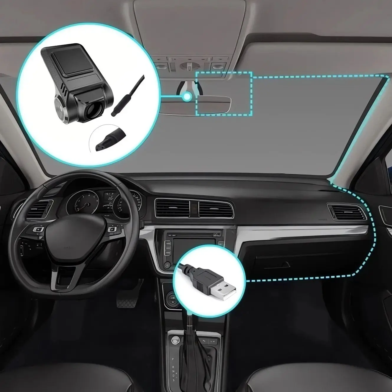 KKOREX 車載DVR ADAS LDWS フルHD 1080P ドライブレコーダー DVD Androidプレーヤー ナビゲーションユニット対応 オートオーディオ 音声アラーム ビデオ録画