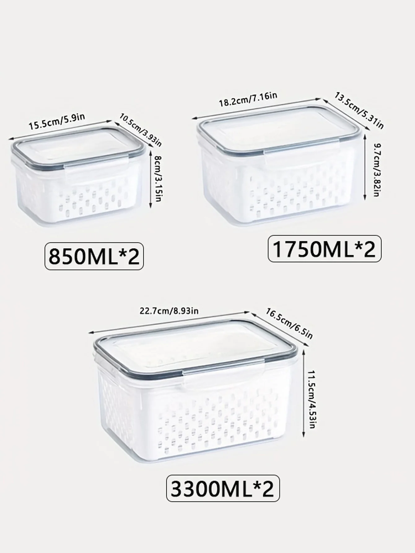 6 قطع من حاويات تخزين الطعام الفاخرة - مقاومة للتسرب، وقابلة لإعادة الاستخدام، وقابلة للتكديس، ومحمولة - مثالية للحوم والفواكه والخضروات،