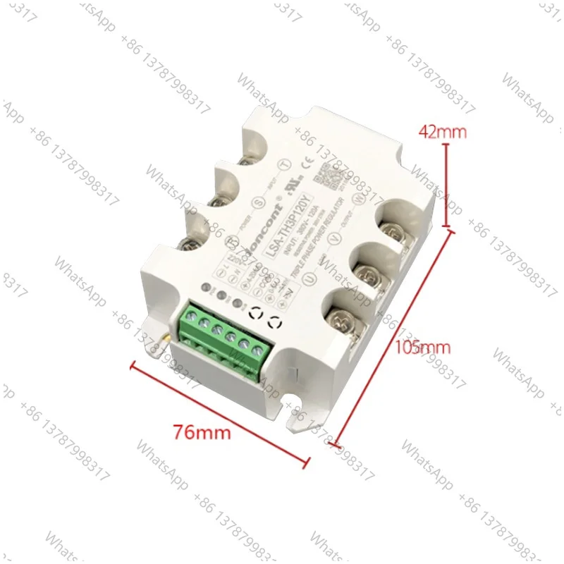 50A-90A Three-phase AC Voltage Regulating Module With Heat Sink And Fan Power Regulator Thyristor Solid State Relay Dimming