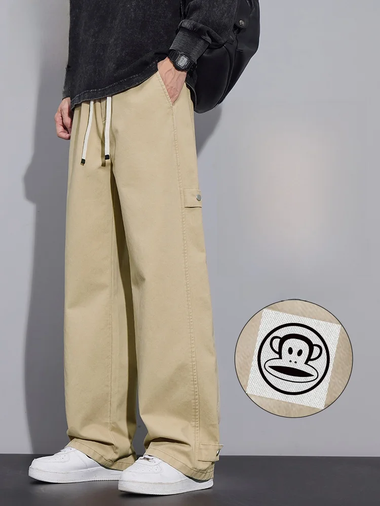 

Мужские повседневные брюки Paul Frank из чистого хлопка, свободного кроя, прямые, с карманами, осень 2025