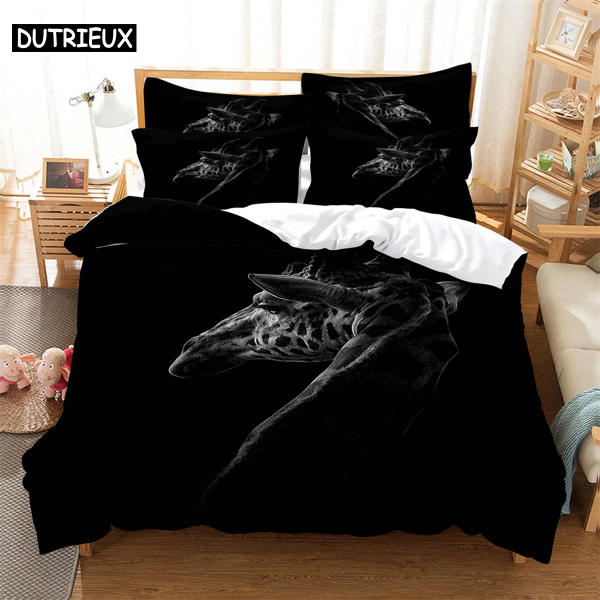 Abstract Bedding 3-piece Digital Printing Cartoon Plain Weave Craft For North America And Europe  Bedding Set Queen