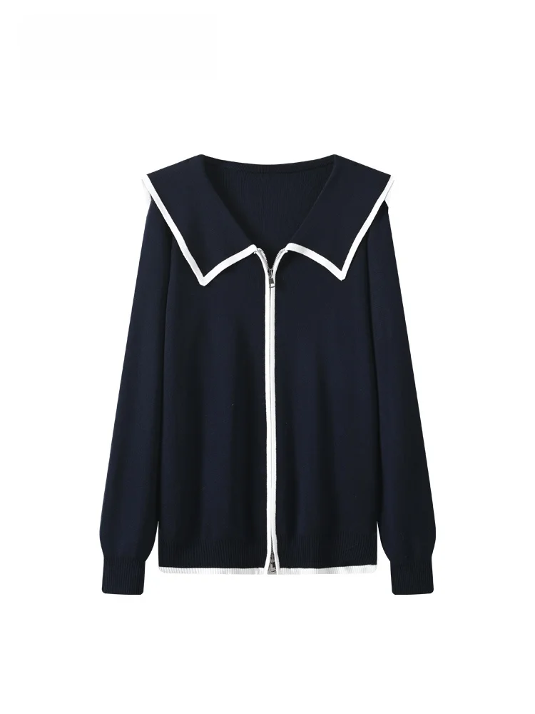 

CaraCLUB plus Size Long Sve Knitwear Women's Loose Fit Turn-down Collar Autumn Winter New Sle College Sle Age-reducing...