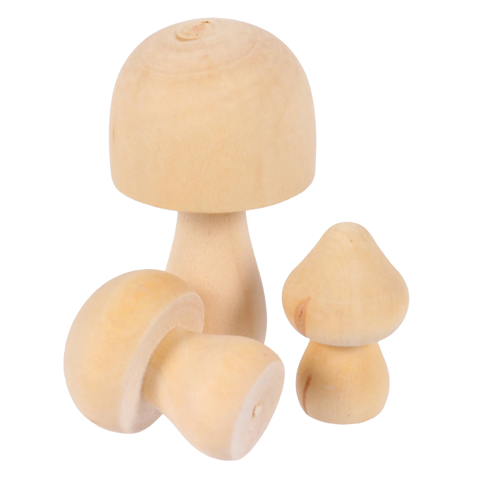 

9 pcs Unfinished Wood Craft Mushroom Shape Diy Painting Kit For Creative Graffiti Educational Sorting Game Wooden
