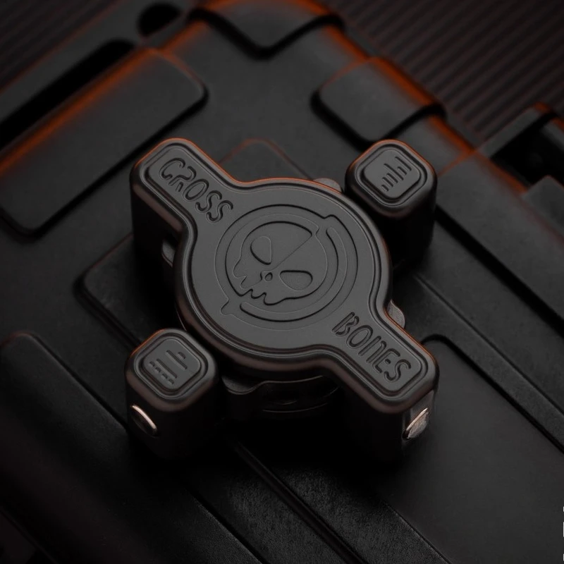 海賊旗骨メカニカルボーンポイント EDC メタルサイドプッシュ指先ジャイロ減圧デスクトップおもちゃ