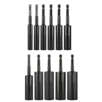 Hex Socket Nut Driver Set Socket Adapter 110mm Deepen Socket Wrench Hex Nut Driver Drill Bit H8-H19 Sleeve Adapter auger adapter