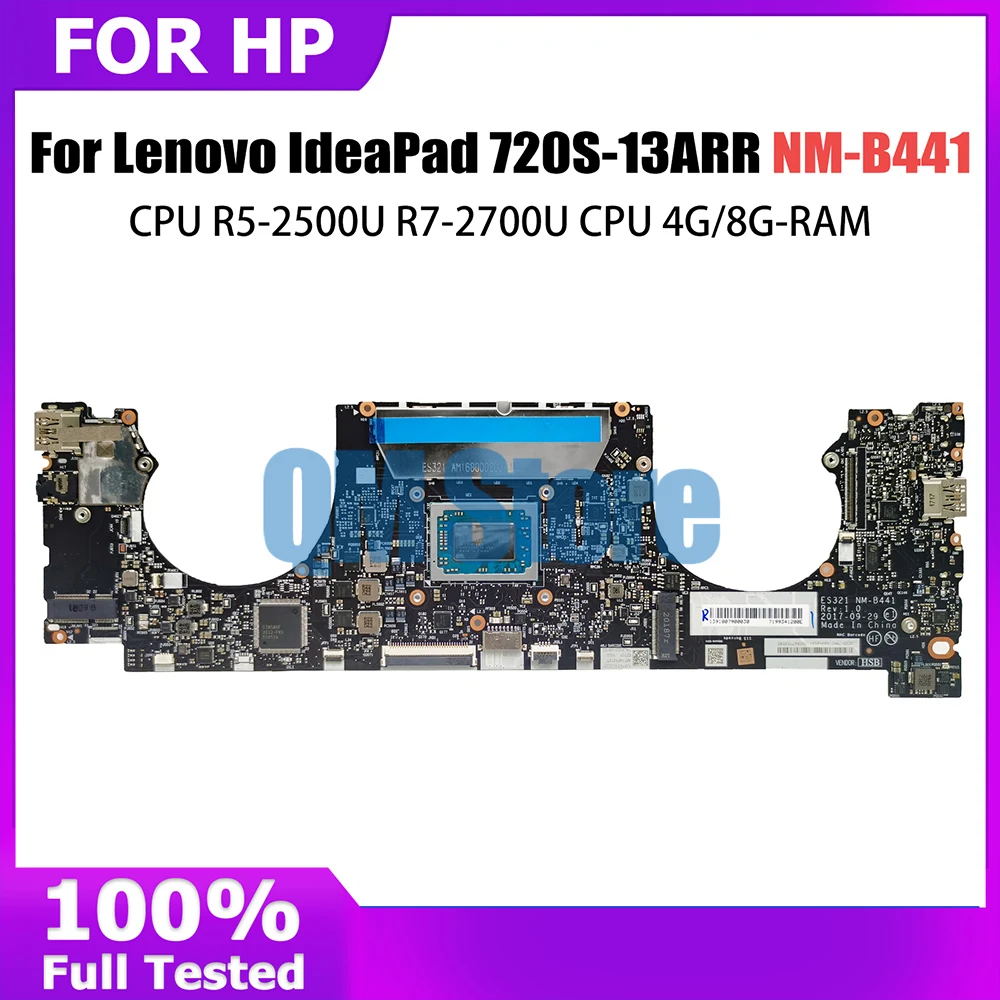 

NM-B441 Mainboard For Lenovo IdeaPad 720S-13ARR Laptop Motherboard R5-2500U R7-2700U CPU 4G 8G-RAM 5B20Q59464 5B20Q59378