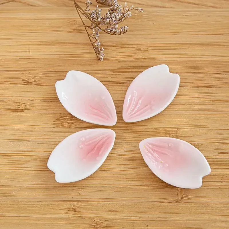 

Creative Chopstick Holder, Chopstick Pillow, Soup Spoon Holder, Cherry Blossom Petal Chopstick Holder, Ceramic Tableware