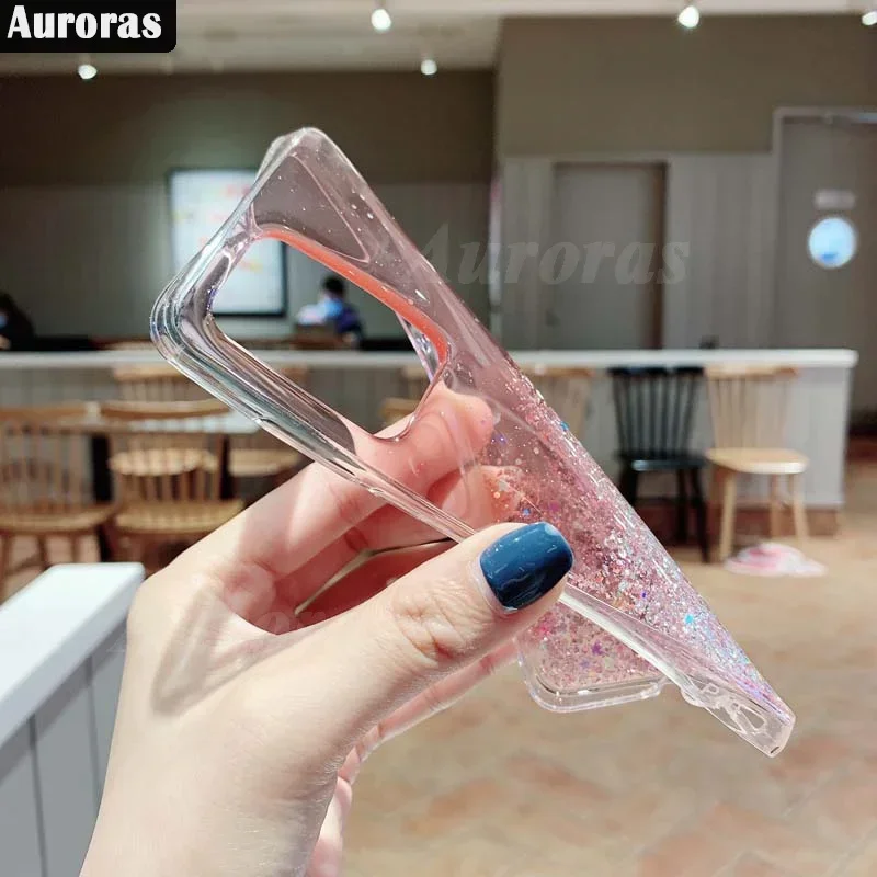 Skinlee For OPPO Reno 12 Pro 5G Case Solid Color Glitter Sequins Cover For OPPO Reno 12F 4G/5G Back Casing