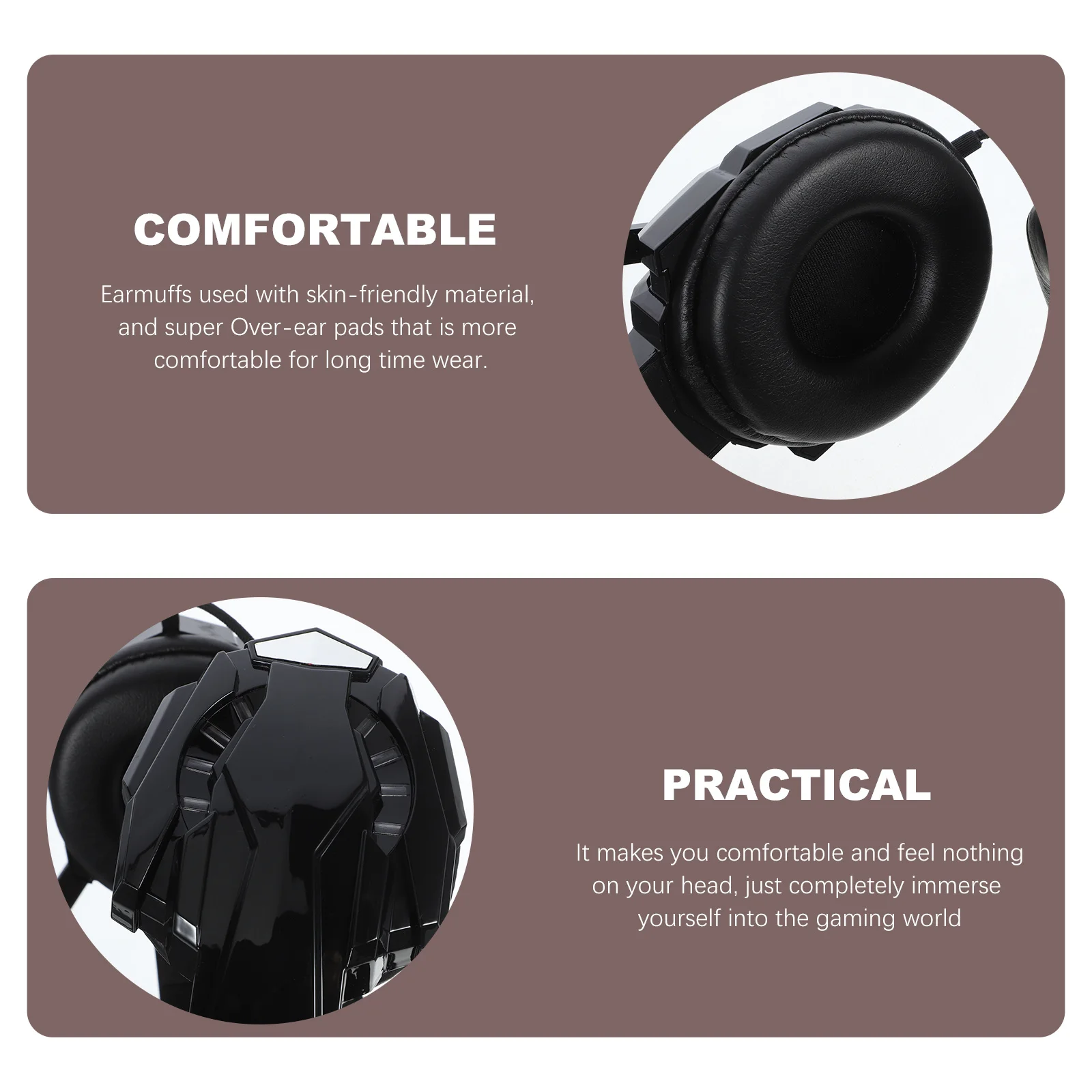 

1Pcs Head-Mounted Gaming Headset I3000 Wired Game Headphone Microphone Luminous Over-Ear Earphone Comfortable Gaming Earpiece