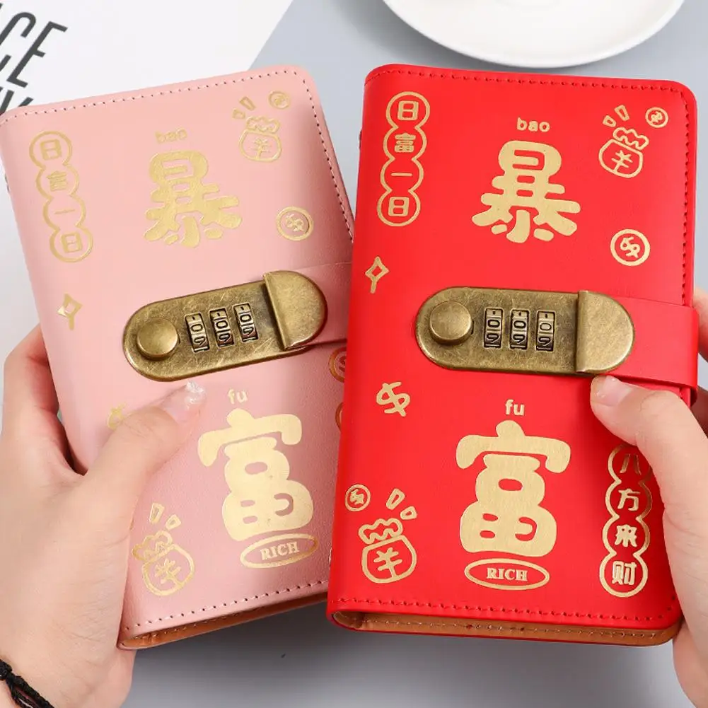 Save Money  Envelopes Money Saving Challeng With Password Lock PU Mini Binder Savings Challenge Reusable Waterproof