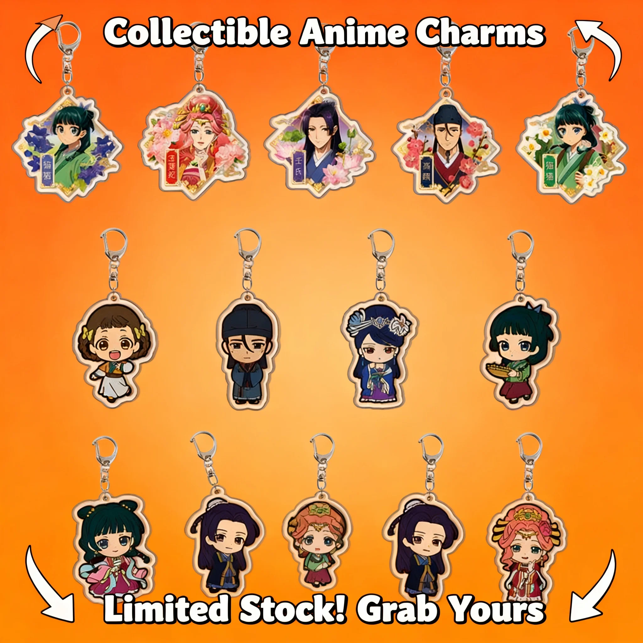 

Anime Keychain Acrylic Keychain The Apothecary Diaries Mao Mao Renshi Anime Merchandise Acrylic Charm Pendant Layered Design