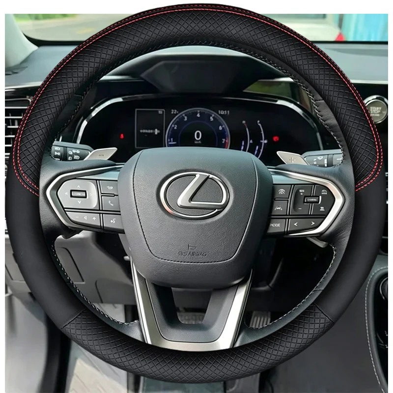 Чехол на руль автомобиля для Lexus NX350 F Sport AWD, NX250, NX260, NX350h F Sport, NX450h+, NX400h+ 2022, 2023, 2024 годов выпуска.