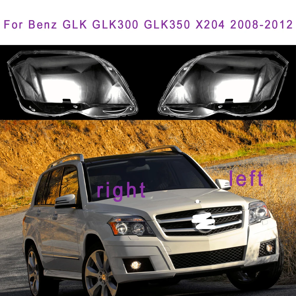 Car Front Headlight Cover For Benz GLK GLK300 GLK350 X204 2008 2009 2010 2011 2012 Lens Replace Shell Clear Lamp Cover