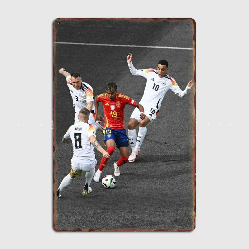 Golden Boy Award Lamine Yamal Football Player Poster Metal Sign Spain Football Club Tin Custom Indoor Home Wall Decor Room Decor