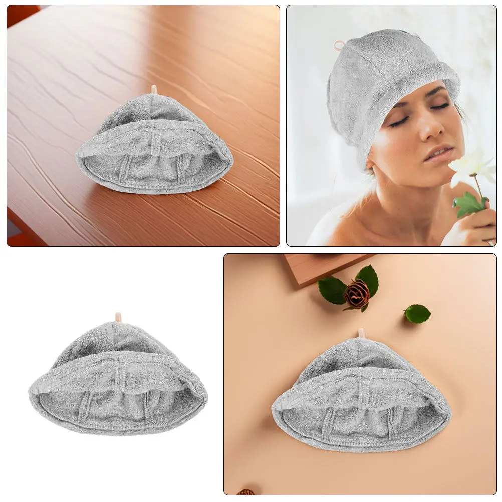 2Pcs Absorbent Coral Fleece Hair Turban Quick Dry Bath Hat for Women Sauna Shower Steam Room Spa Reusable Comfortable Fast
