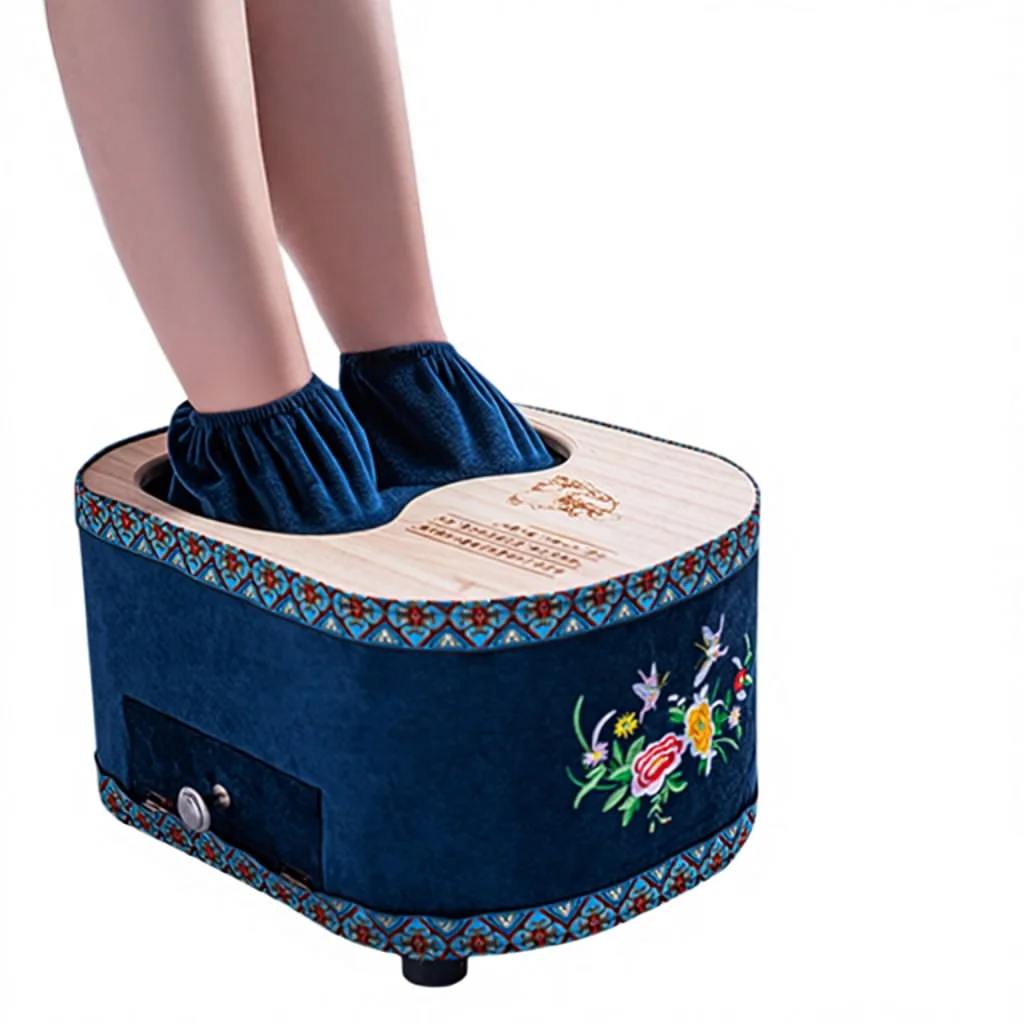 Smokeless foot moxibustion device and box, with Yongquan household first-class solid wood evaporator, made in China