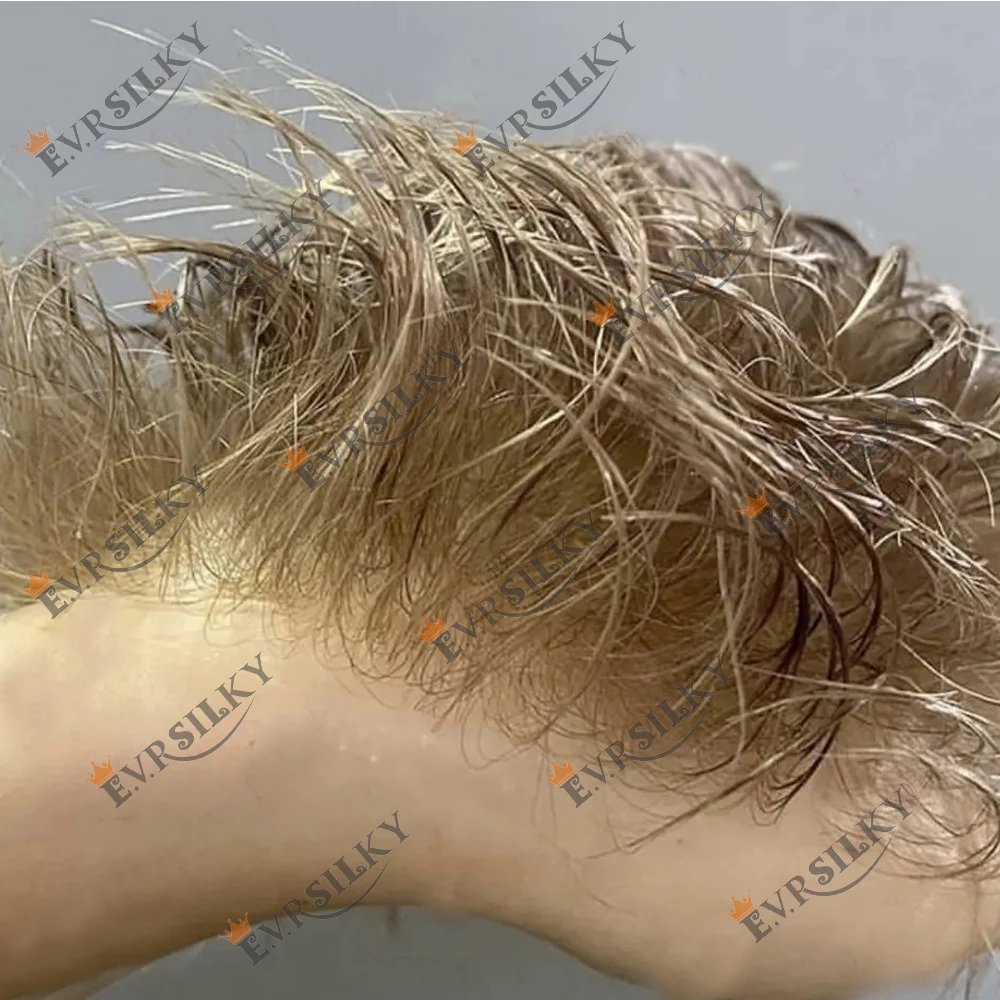 

Undetectable Microskin Men 0.04mm Ultra Thin #1b30 #1b80 #520 Grey Hair Black Toupee Wigs LIght Blonde 613# Human Hair Prosthesi