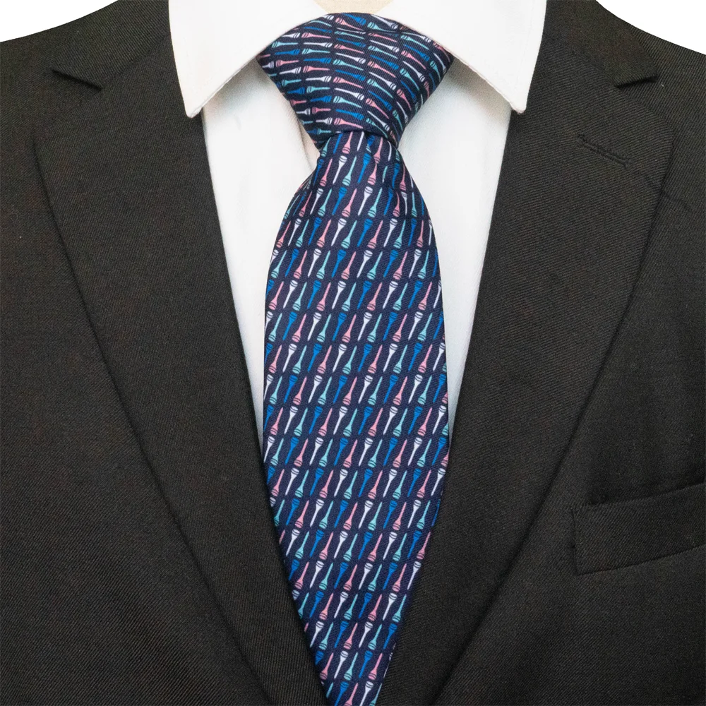 EASTEPIC Klassische Herrenkrawatten, modische bedruckte Krawatten mit geometrischen Designs, blaue Krawatten für Männer, Hochzeitsaccessoire, Geburtstagsgeschenk – Detail 11