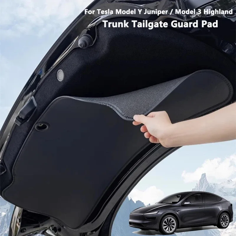 

Anti-dirt Leather Trunk Protection Pad for Tesla Model Y Juniper/Model 3 Highland, Car Accessories