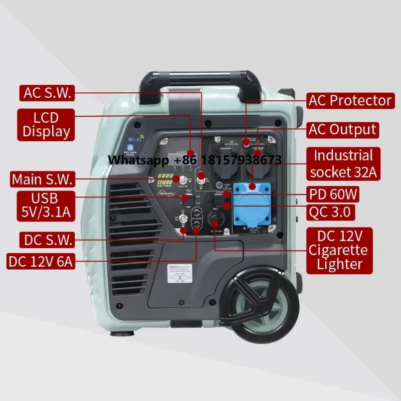 

Smart 5000W Portable Power Station with Solar Power Generator 125V/220V Multi-Protection System Remote Control