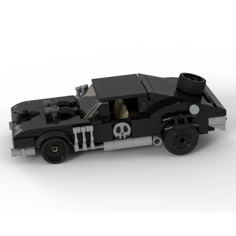 MOC-201421 نموذج مكعبات بناء سيارات سباق السيارات السوداء المميزة الحضرية الجديدة، 295 قطعة، هدية عيد الميلاد والكريسماس الإبداعية للأولاد #3