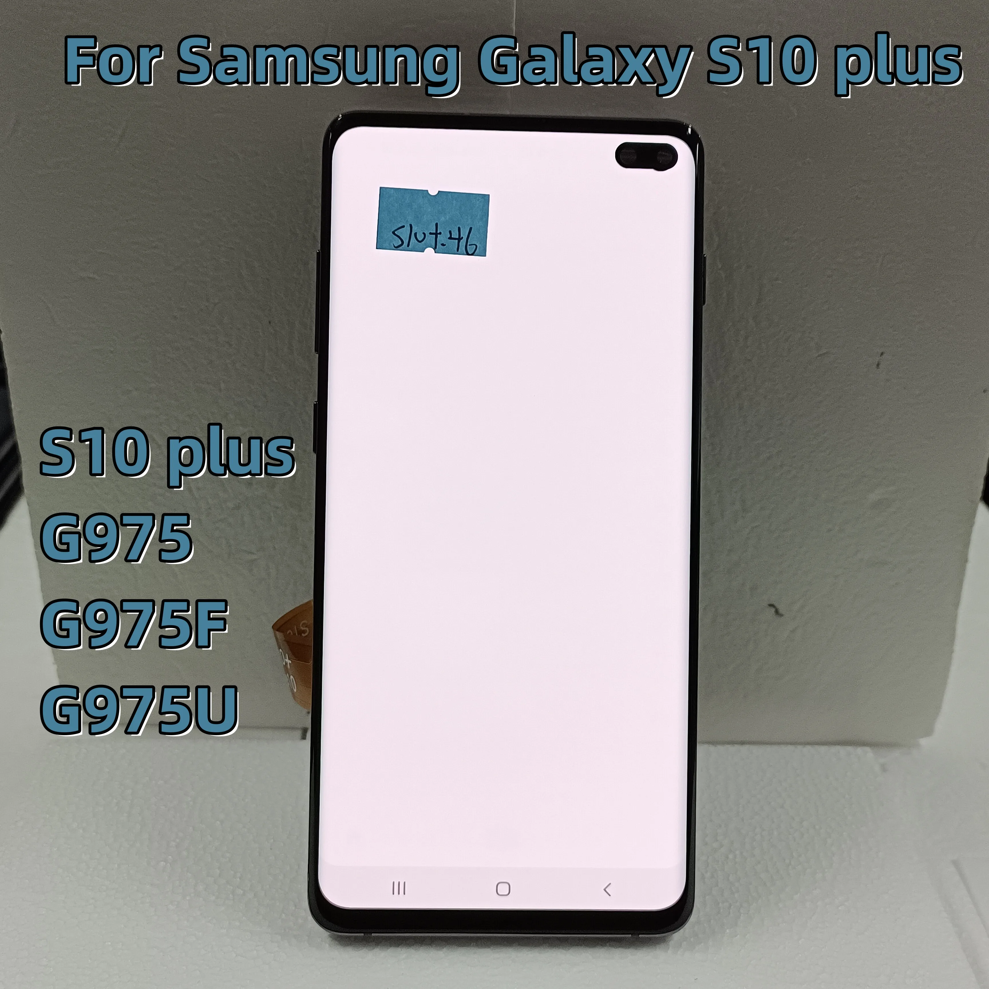 

6.4'' AMOLED LCD For Samsung Tested S10 plus G975 SM-G975U G975F LCD Display Touch Screen Digitizer Assembly Replacement