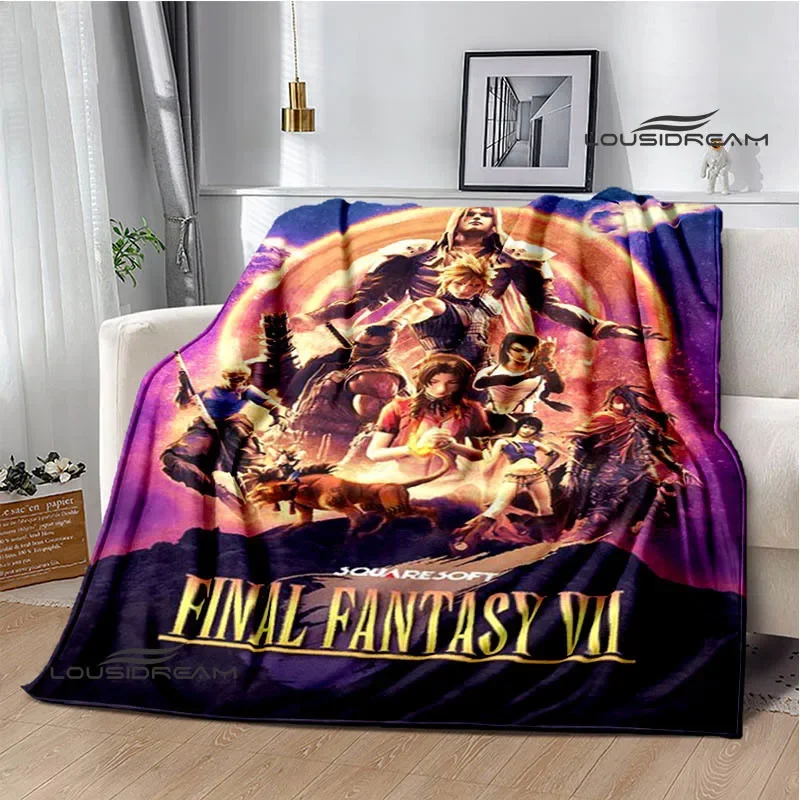 

Game FINAL FANTASY Cartoon blanket Kids Warm blanket Flannel Soft Cozy Blanket Sofa Bed Blanket Travel Blanket Birthday Gift