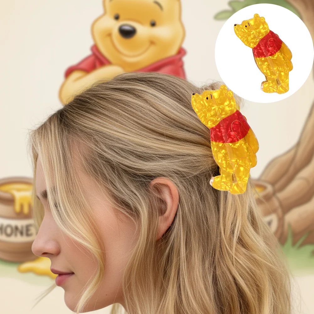 Милый коготь для волос Винни-Пуха Диснея, многофункциональный аксессуар для волос, коготь для волос