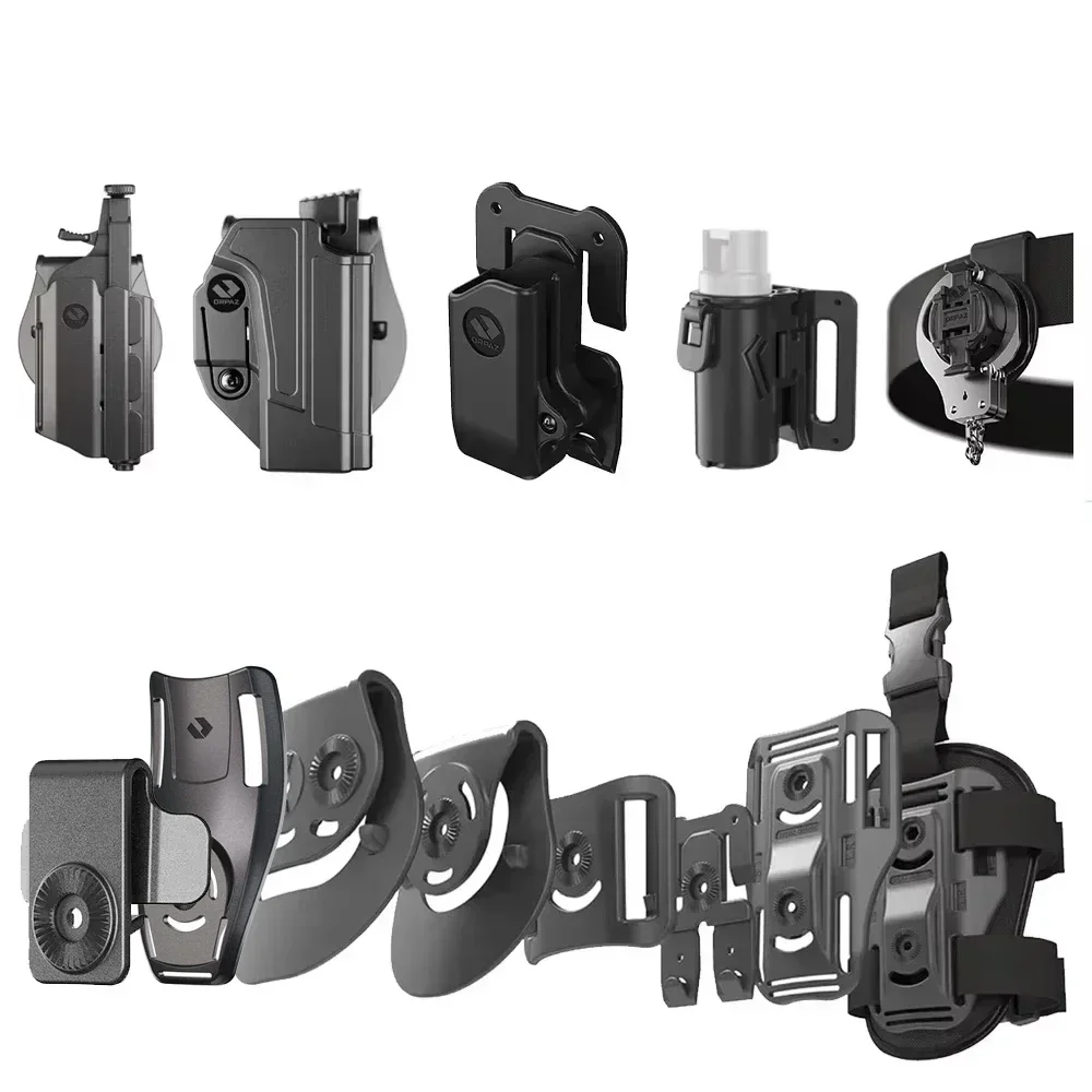 T40 Series Holster Gun Belt Drop Leg Low Ride Molle Inserts Paddle Pepper Spray Bearing Adjustable Pistol Mag Handcuff
