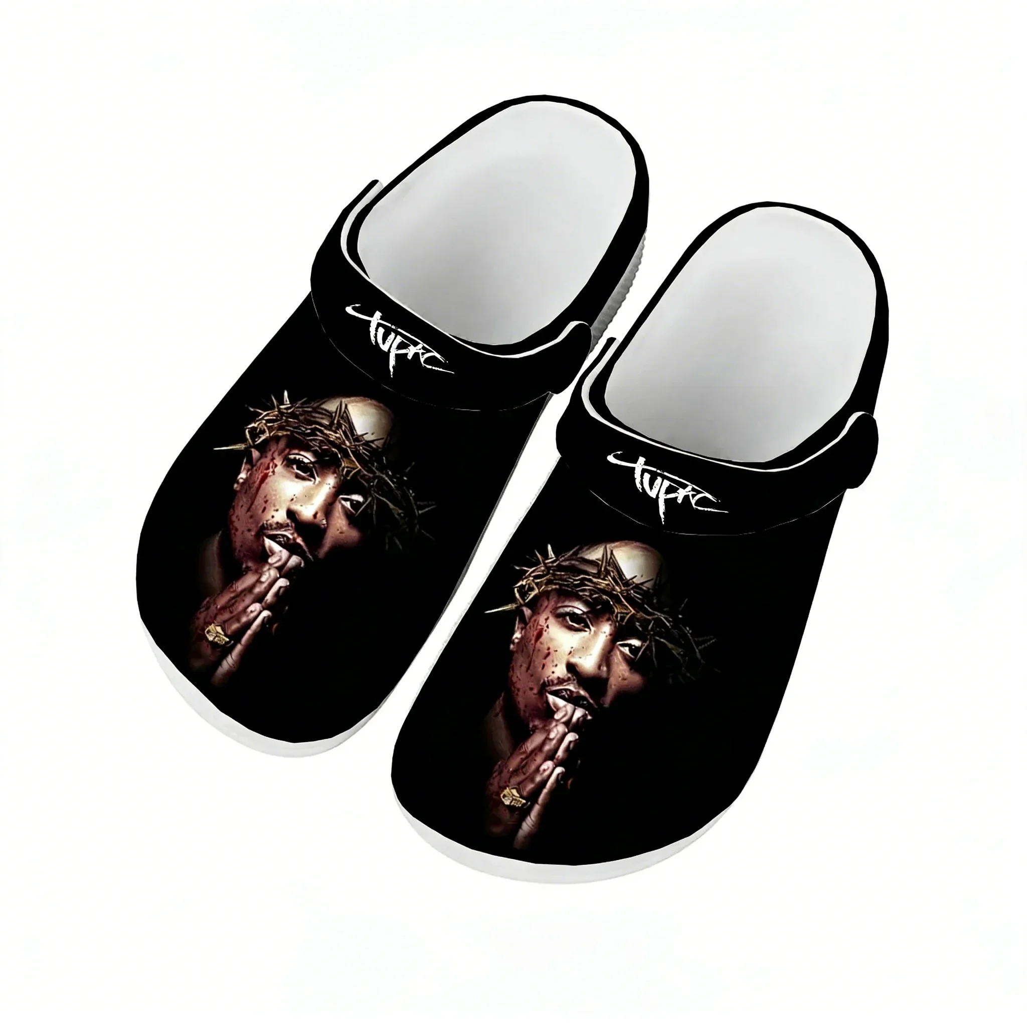 2Pac Tupac All Eyez on Me Sandals Mens Women Youth Boy Girl Water Shoes Home Garden Clogs Custom Made Breathable Hole Slippers