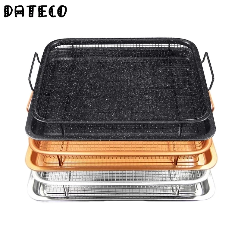 

1 Set Baking Tray Oil Frying Baking Pan Non-stick Chips Basket Baking Dish Grill Mesh Kitchen Tools