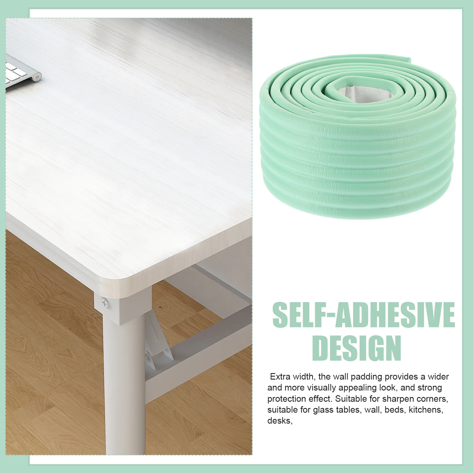 

Wall Padding Wide Edge Protector Peel Stick Safety Proofing Adhesive for Corner Table Bed Desk Wall Furniture Protection