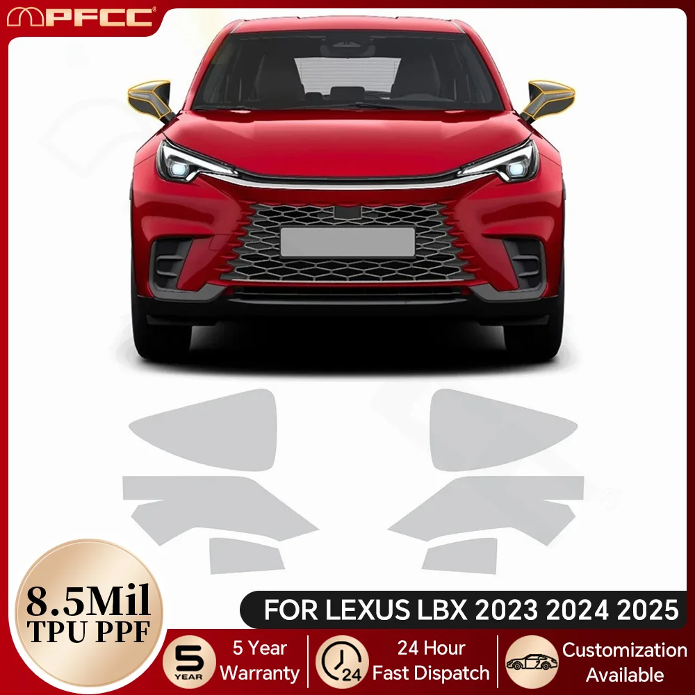 

For Lexus LBX 2023 2024 2025 Headlight Rearview B C Pillars TPU Protection Film Pre-cut PPF Anti-scratch Bra Resistant Clear Kit