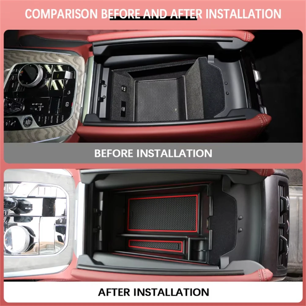 

Новый автомобильный подлокотник, ящик для хранения, лоток для BMW X5 G05 X6 G06 X7 G07 2019 2020 2021, консольный лоток, контейнер-органайзер, аксессуары