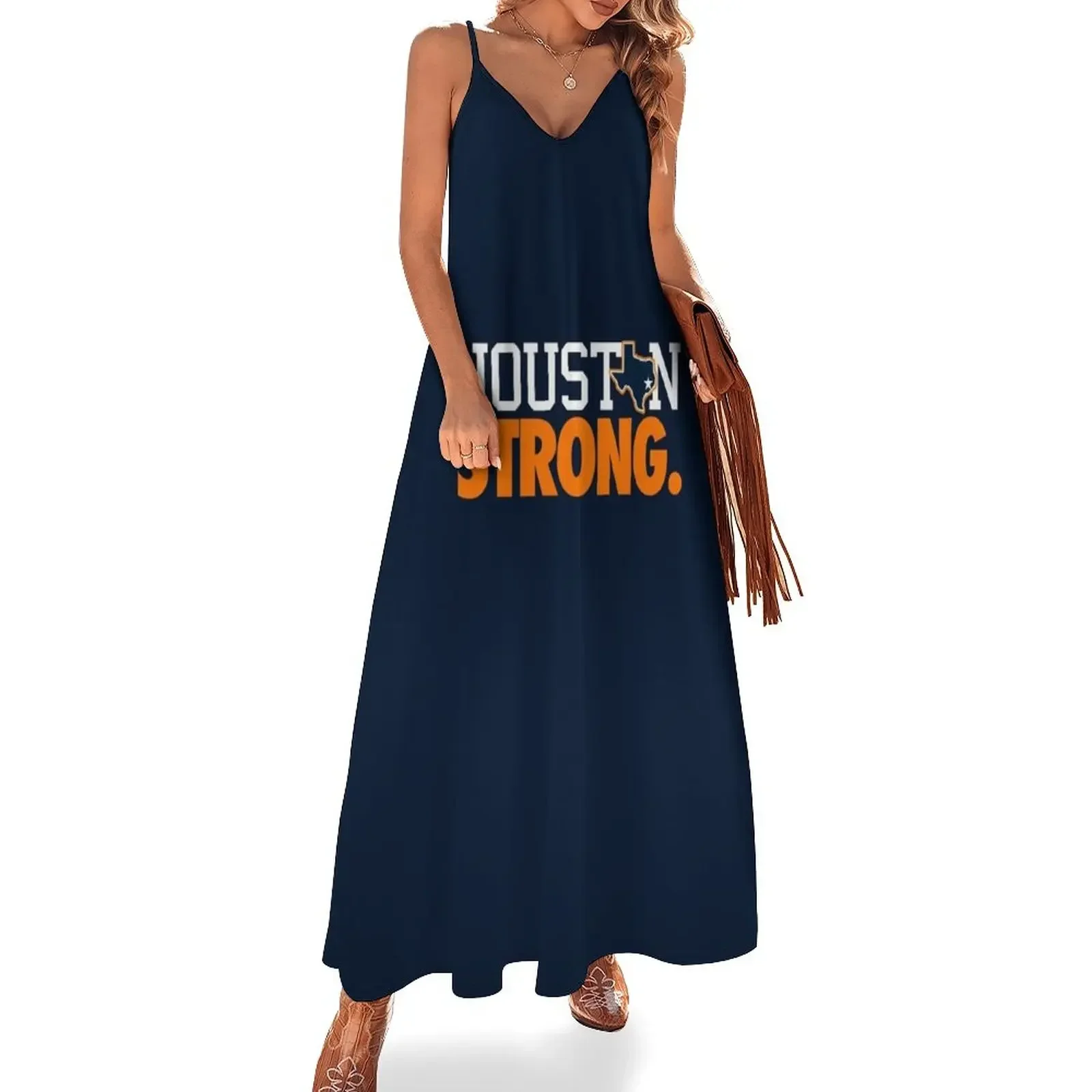 HOUSTON STRONG. Sleeveless Dress Elegant gowns summer dress woman 2024 Dress