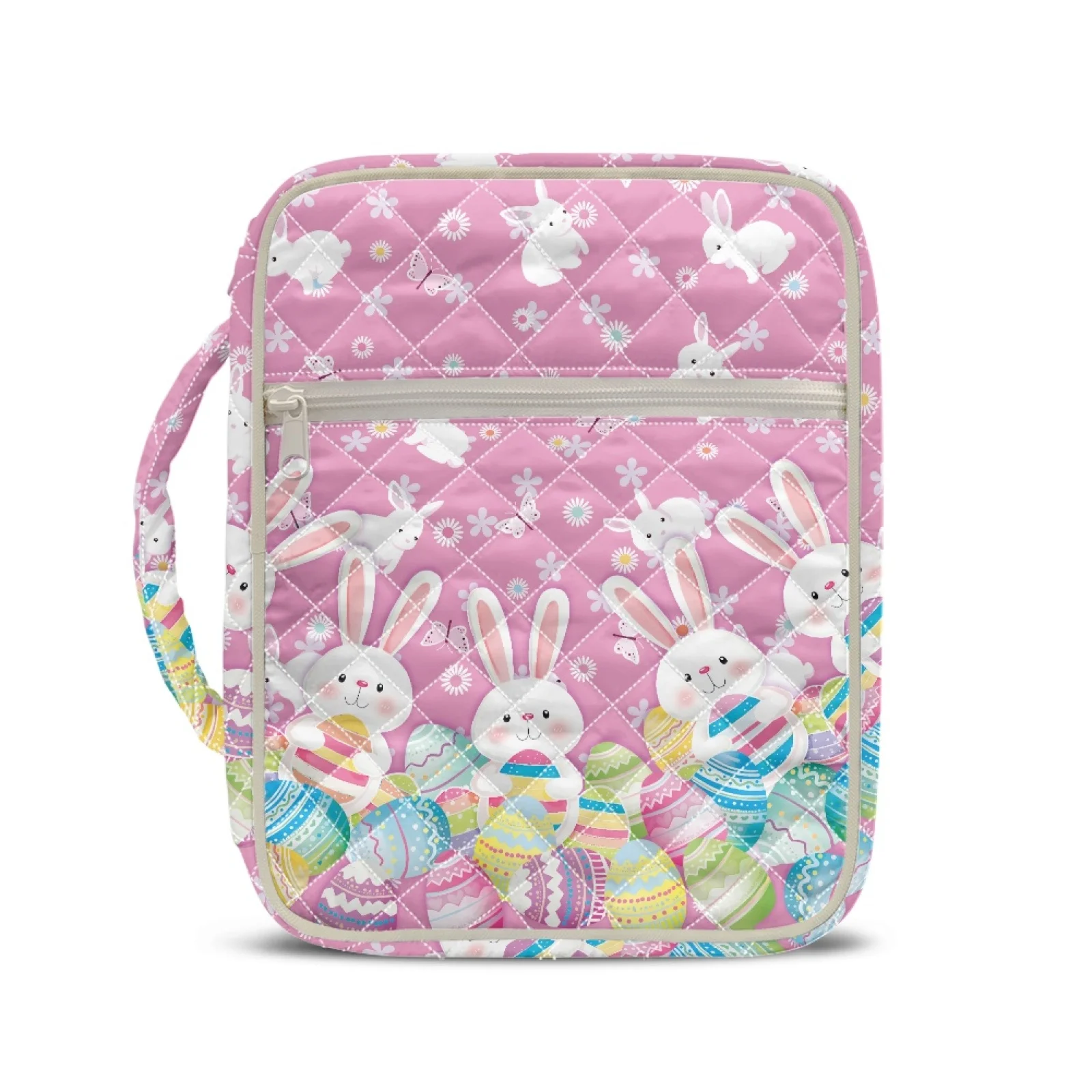 Coloranimal Easter Bunny Eggs New Design Bible Protector Box Polyester Fabric Lightweight Bible Study Bag for Mom