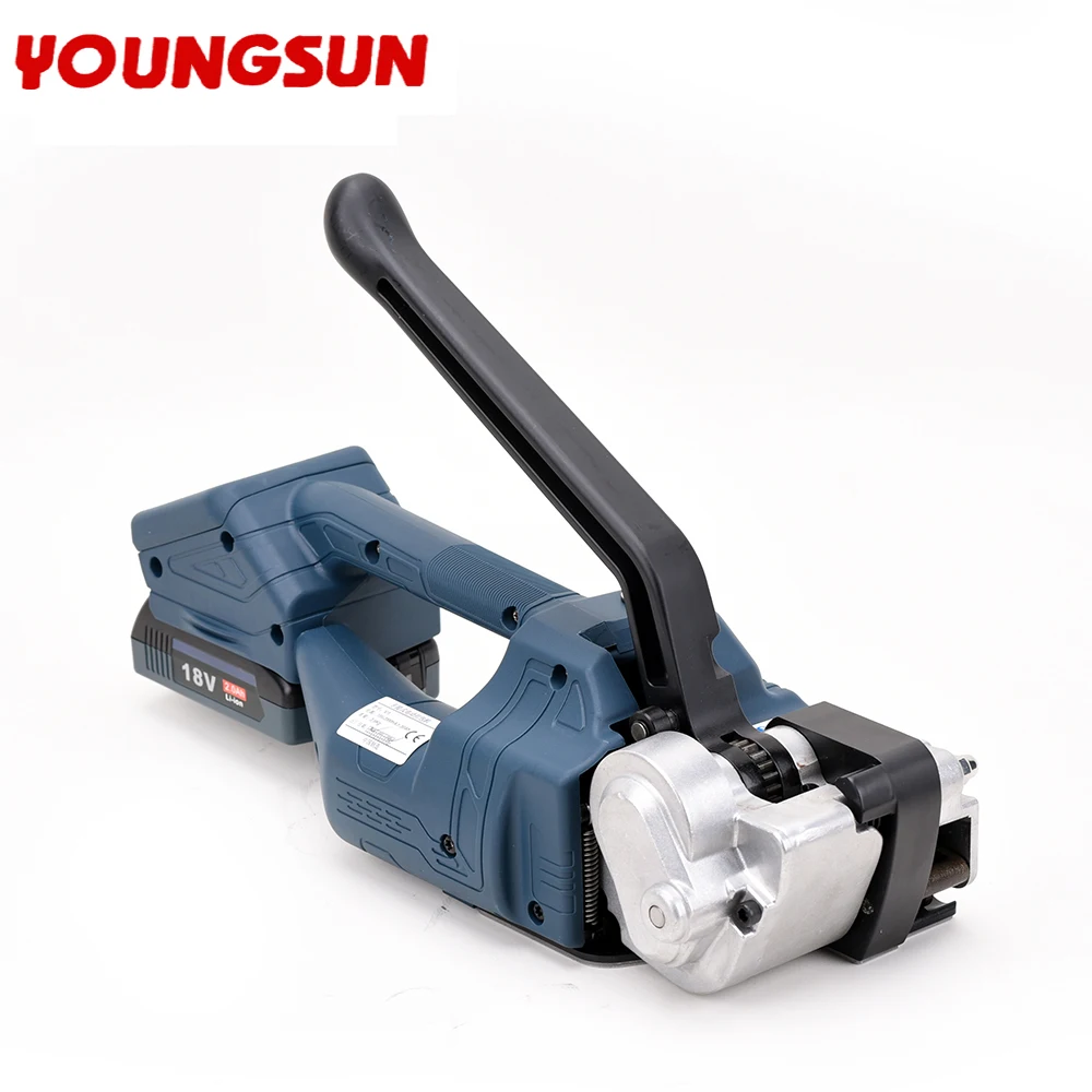

YOUNGSUN Semi Automatic V1 Battery Powered Plastic 13 - 16mm PP PET Packing Tool Handheld Manual Strapping Machine Battery