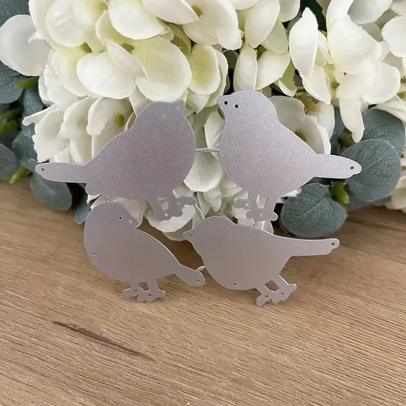 Versatile & Durable Bird-Themed Metal Cutting Dies: Enhance Creative DIY Scrapbooking & Card Making with 4 Unique Styles