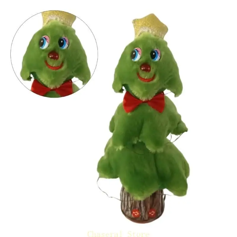 E7ce Electric Singing Christmas Tree Christmas Plush Toy Novelty Dancing Toy Seasonal Festival