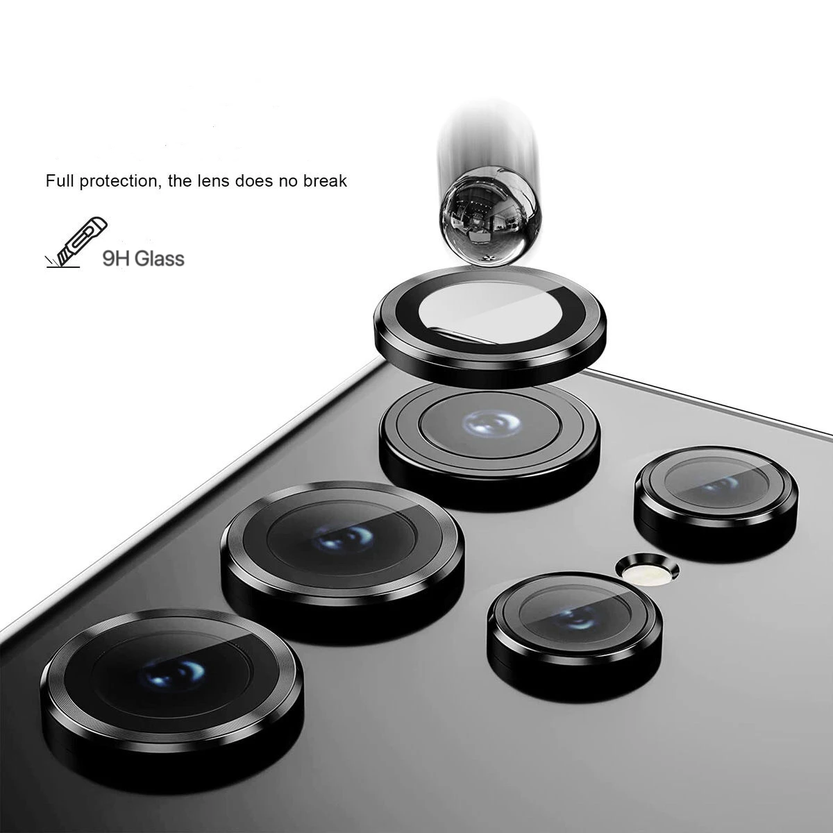 ฝาครอบเลนส์กล้องสำหรับซัมซุง กาแลคซี่ เอส 24 พลัสกระจกนิรภัยป้องกันหน้าจอเลนส์ป้องกันฟิล์มสำหรับซัมซุง กาแลคซี่ เอส 24 อัลตร้า