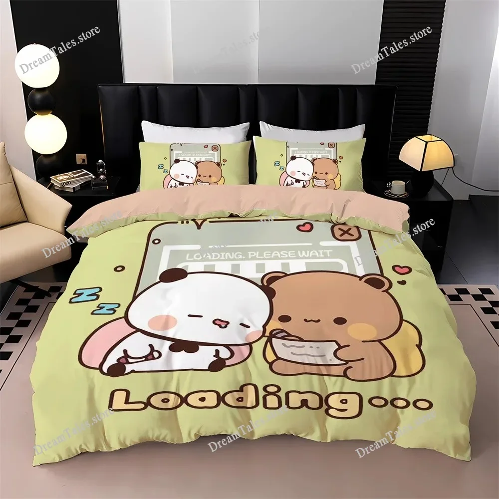 

Bubu Dudu Bedding Set Cartoon Cute Bear Kawaii Christmas Gift Duvet Cover Pillowcase King Twin Double Child Quilt Cover