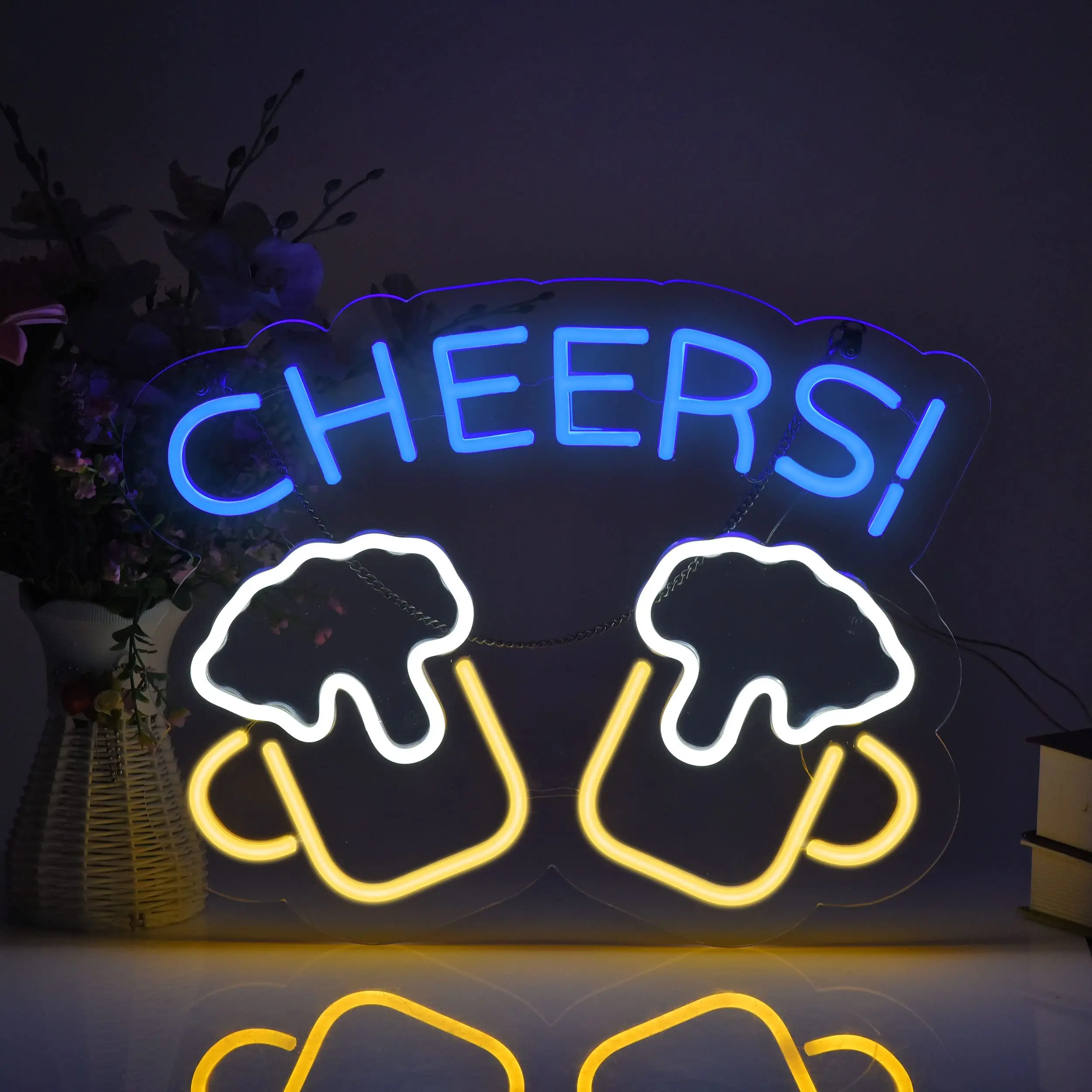 

CHEERS LED Neon Signs Beer Bar Club Bedroom Neon Lights for Office Hotel Pub Cafe Wedding Birthday Party Night Light