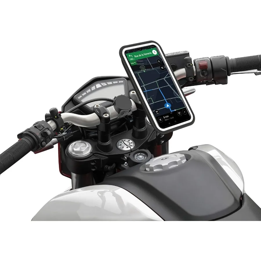 

Магнитный держатель для телефона на мотоцикле с антивибрационной технологией и водонепроницаемым дизайном для крепления на руле, регулировка на 360°